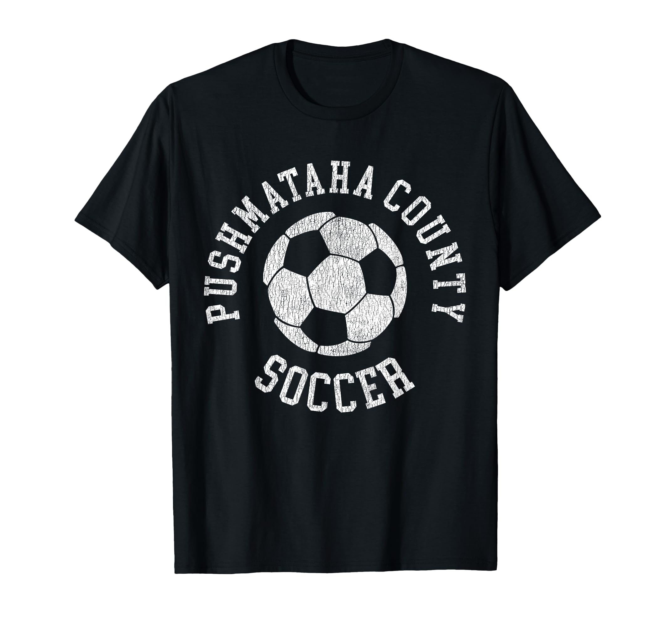 Pushmataha County Soccer Distressed 90S T-Shirt - Novelty Apparel Men Women