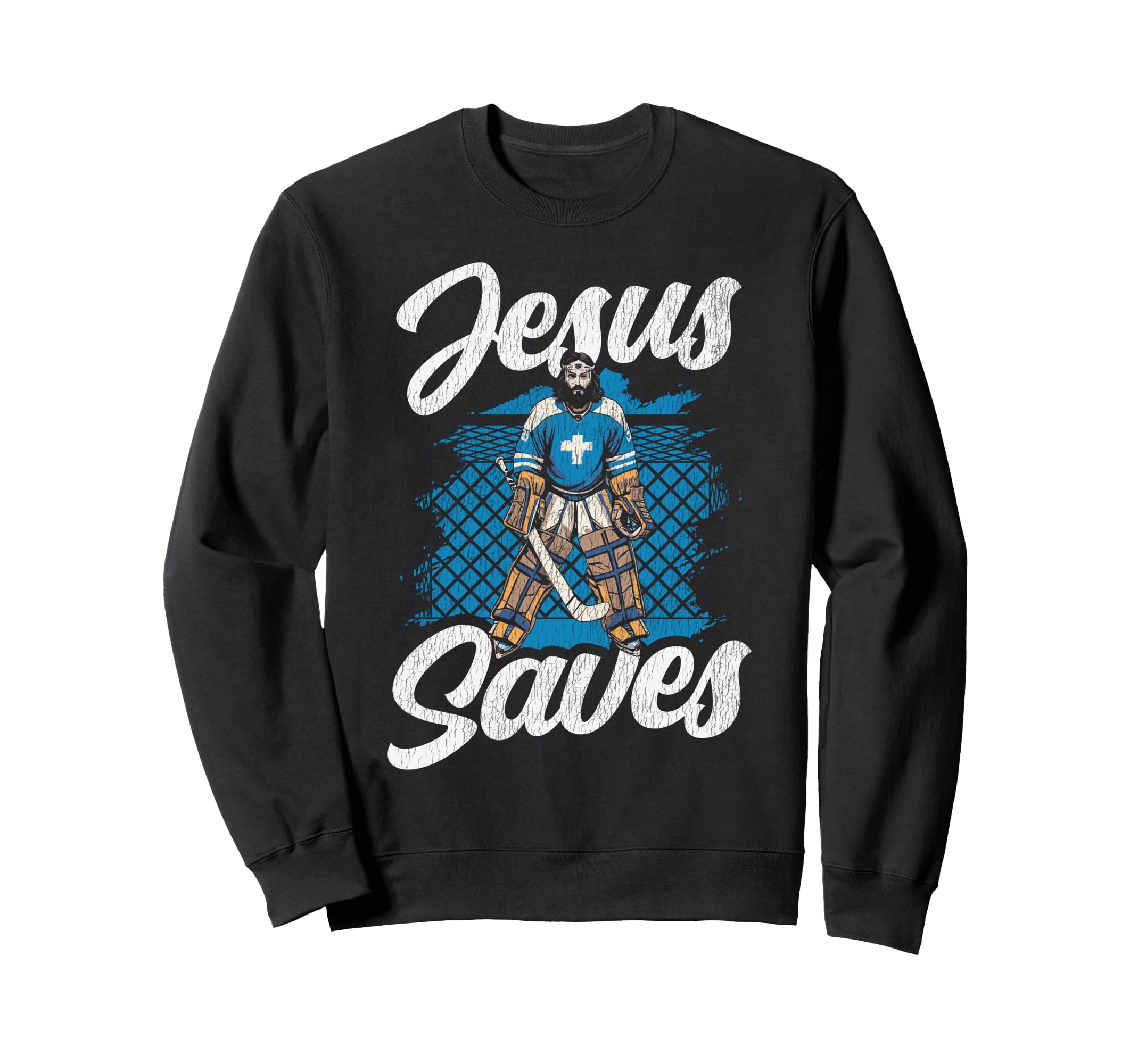 Ice Hockey Goalie Goalkeeper Jesus Sweatshirt - Streetwear Style Men Women