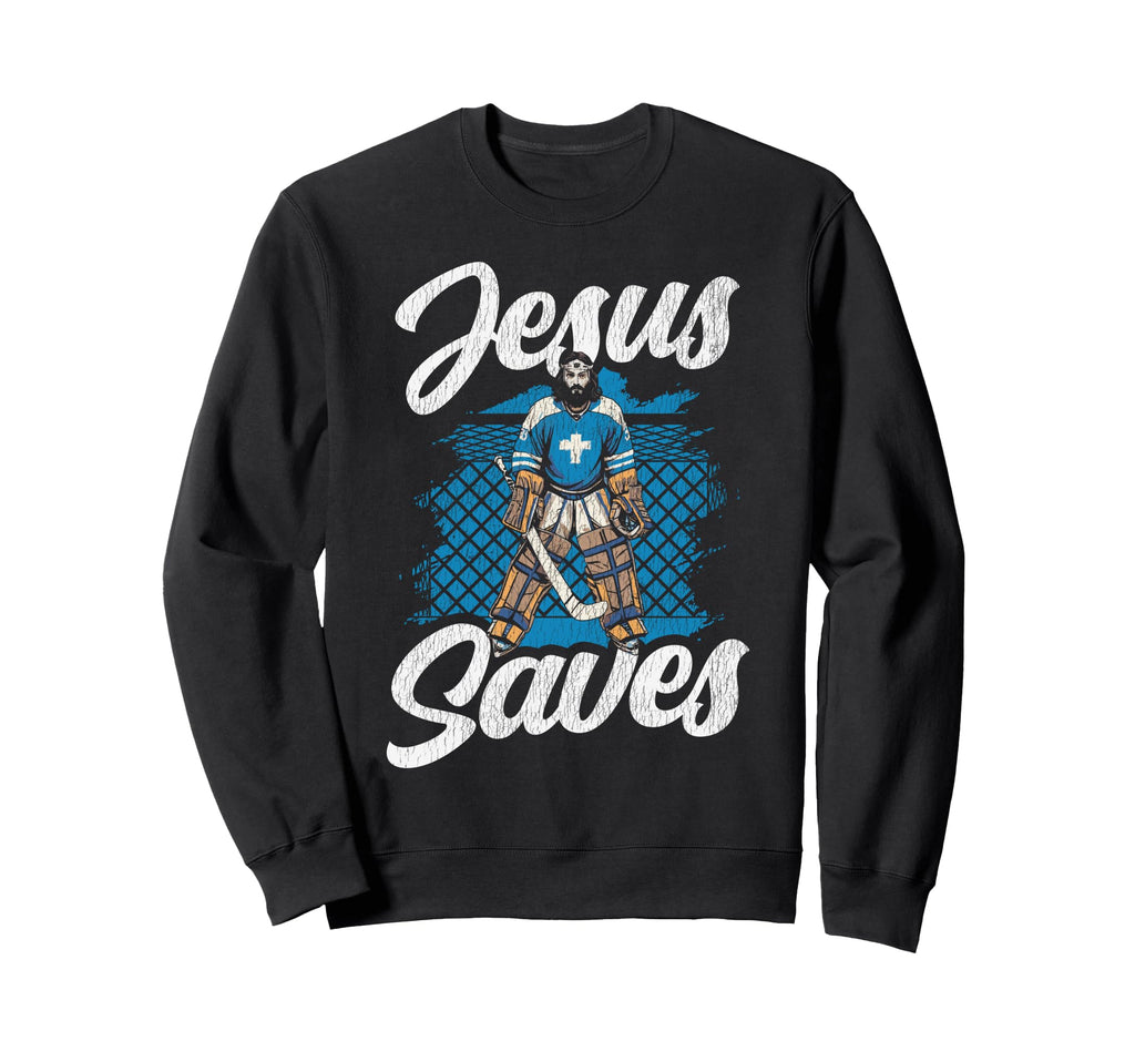 Ice Hockey Goalie Goalkeeper Jesus Sweatshirt - Streetwear Style Unisex