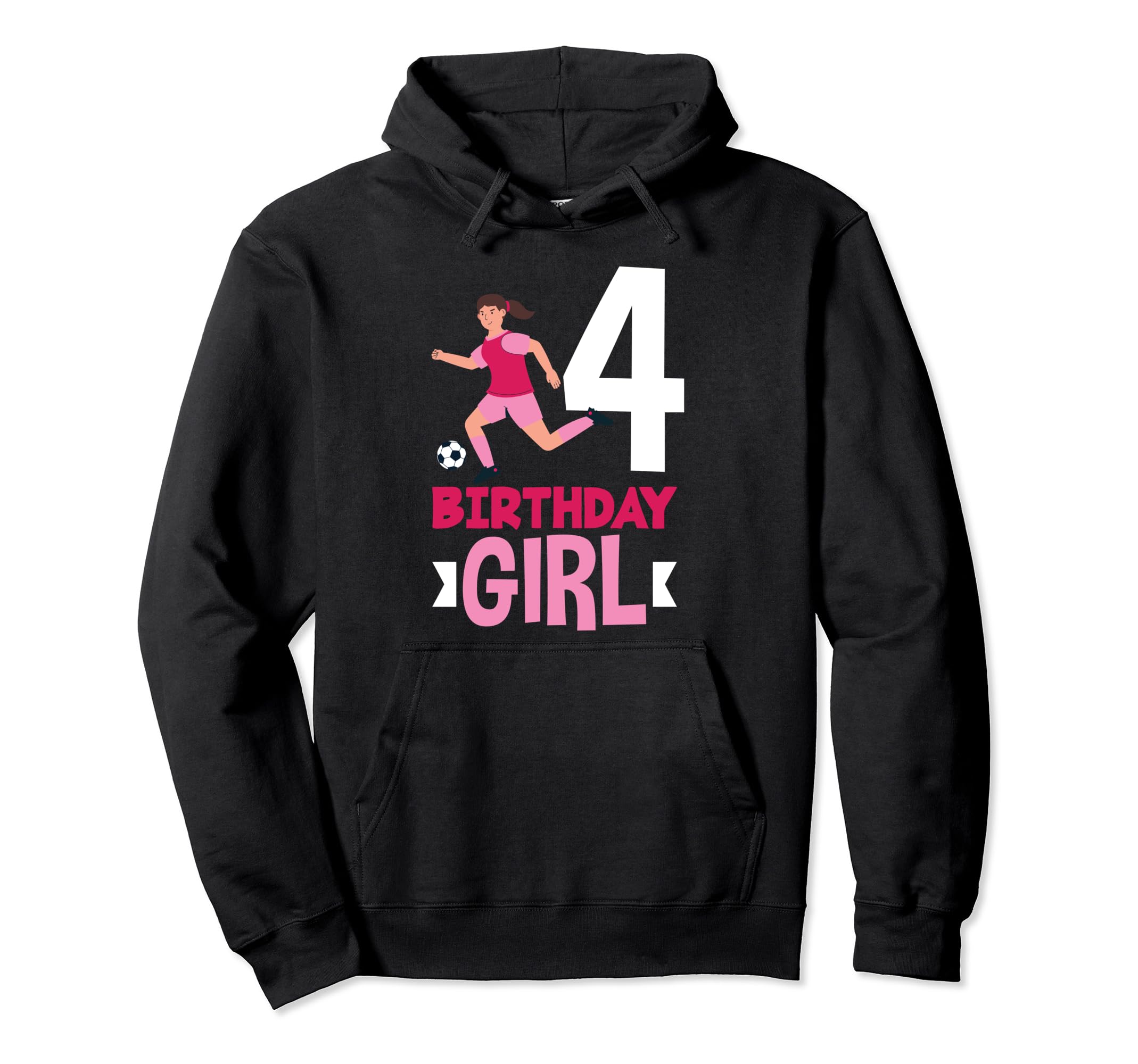 4Th Birthday 4 Years Soccer Football Hoodie - Custom Art Print Men Women