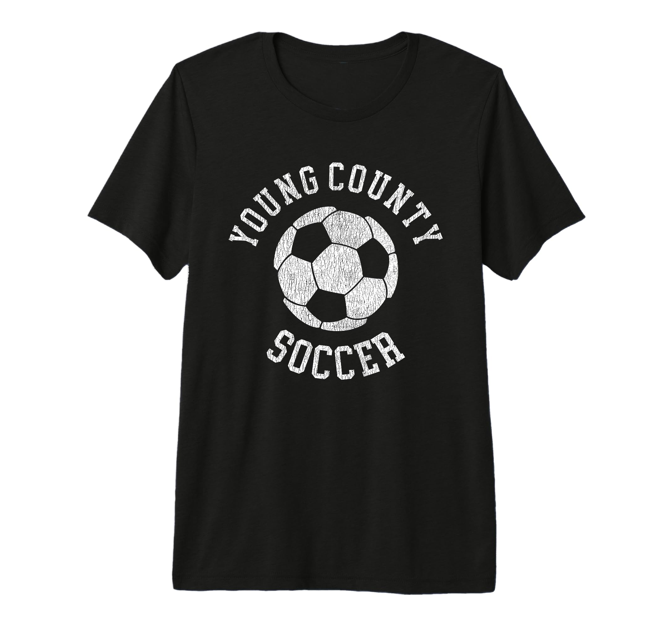Young County Soccer Distressed 90S T-Shirt - Aesthetic Graphic Men Women