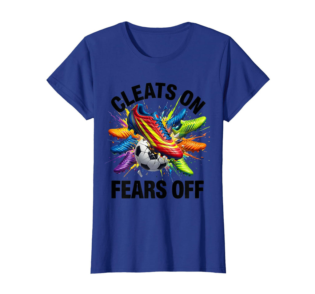 Cleats Fears Off Bold Soccer T-Shirt - Unique Graphic Unisex