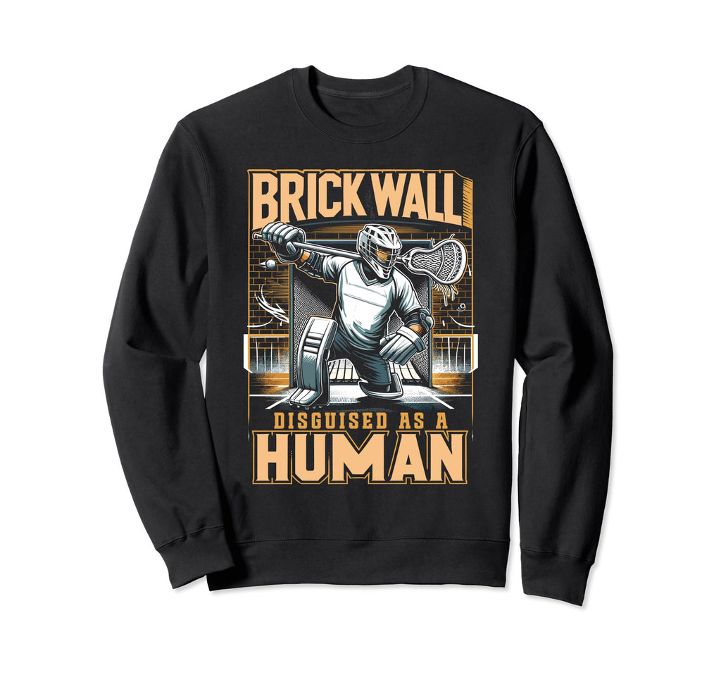Funny Lacrosse Lacrosse Goalie Lax Sweatshirt - Minimalist Print Unisex