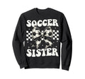 Soccer Sister Funny Coquette Bow Sweatshirt - Streetwear Style for Adults