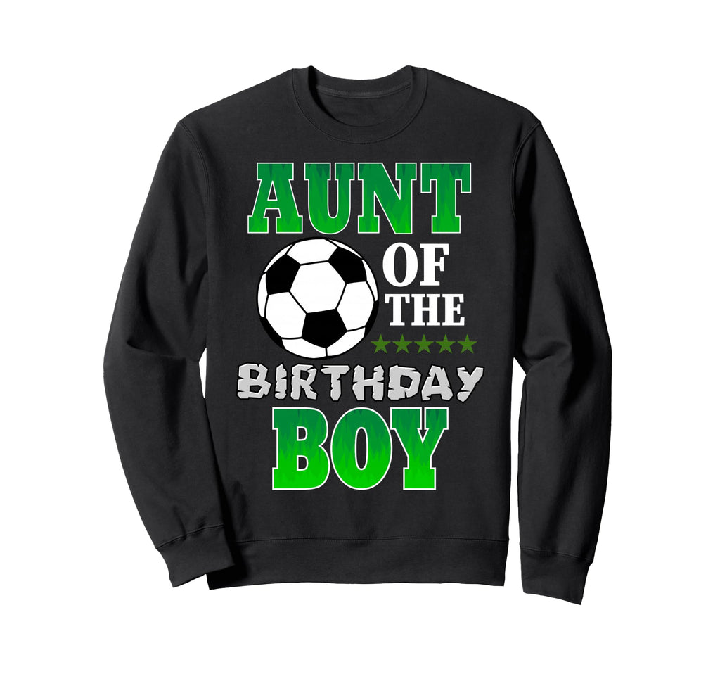 Aunt Birthday Soccer Stars Outfit Sweatshirt - Graphic Print Unisex