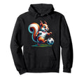 Soccer Sport Squirrel Enthusiast Hoodie - Novelty Apparel Men Women