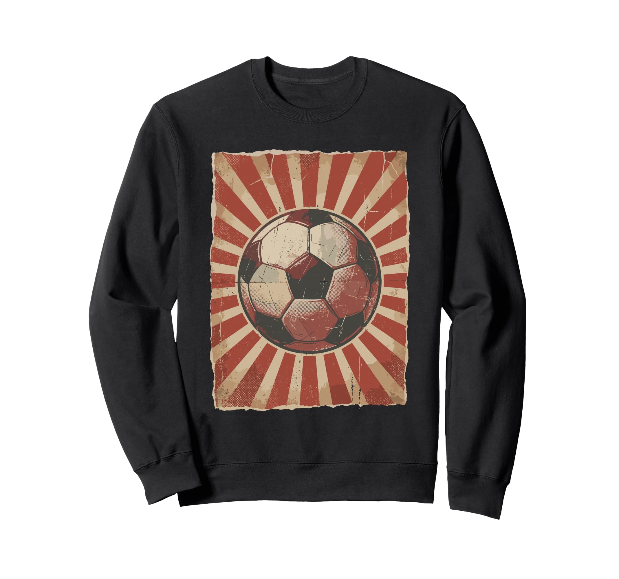Soccer Ball Football Fan Grunge Sport Sweatshirt - Graphic Print Men Women