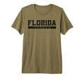 Florida Soccer Black Text Tri Blend T-Shirt - Unique Graphic for Adults