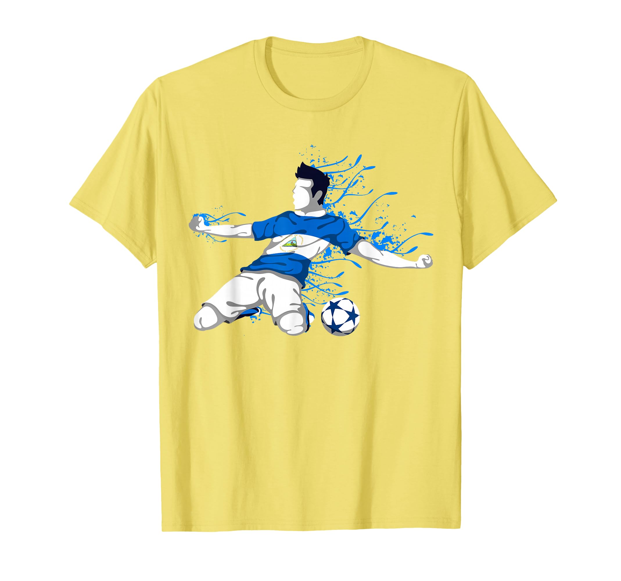 Nicaragua Soccer Nicaraguan National T-Shirt - Casual Everyday Wear Unisex
