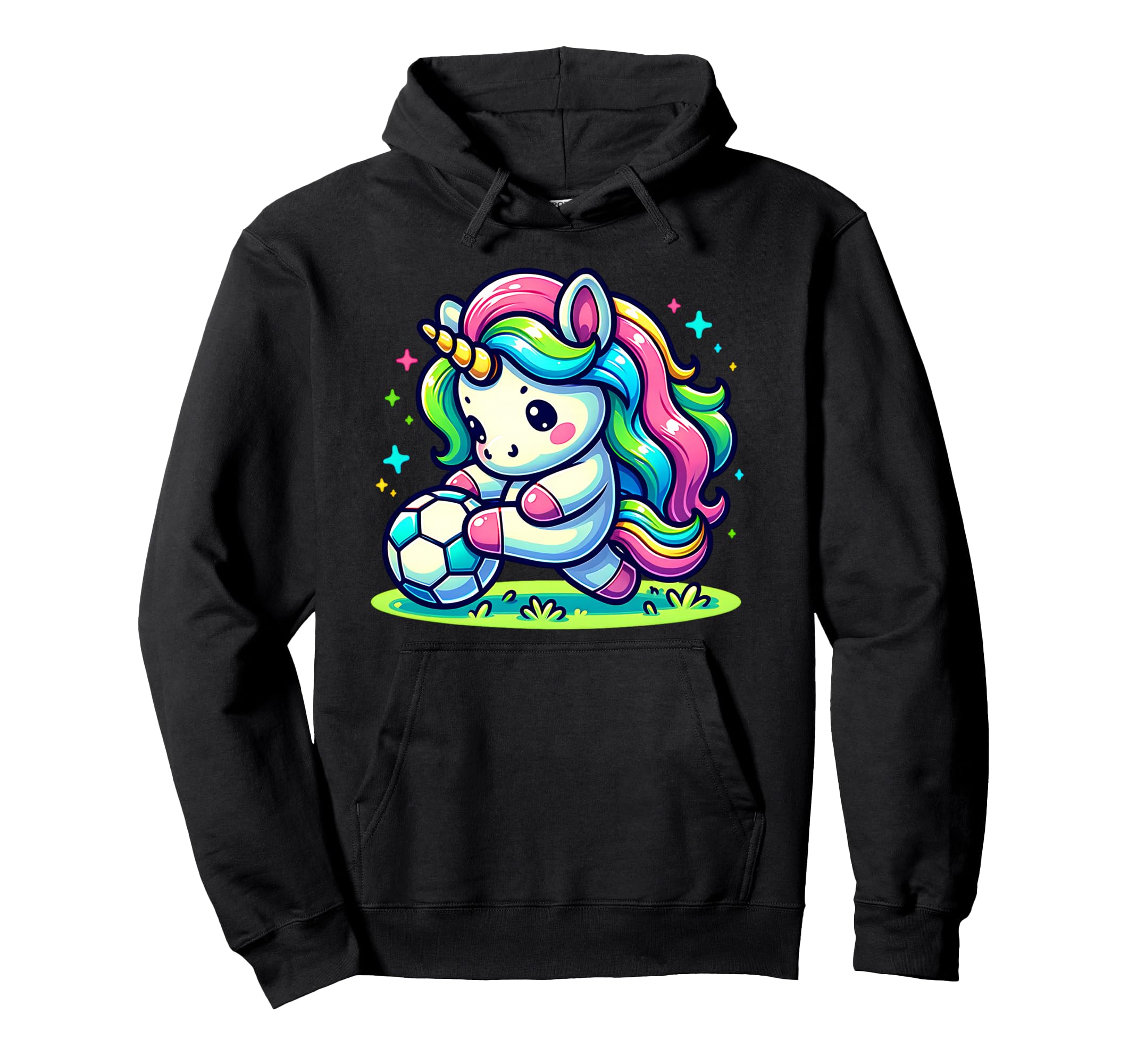 Footballer Unicorn Fans Soccer Team Unicorns Hoodie - Graphic Print Unisex