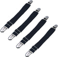 Loosco [4 Packs Elastic Adjustable Women's Boot Straps Pant Stirrups with Extra Heavy Sturdy Clip