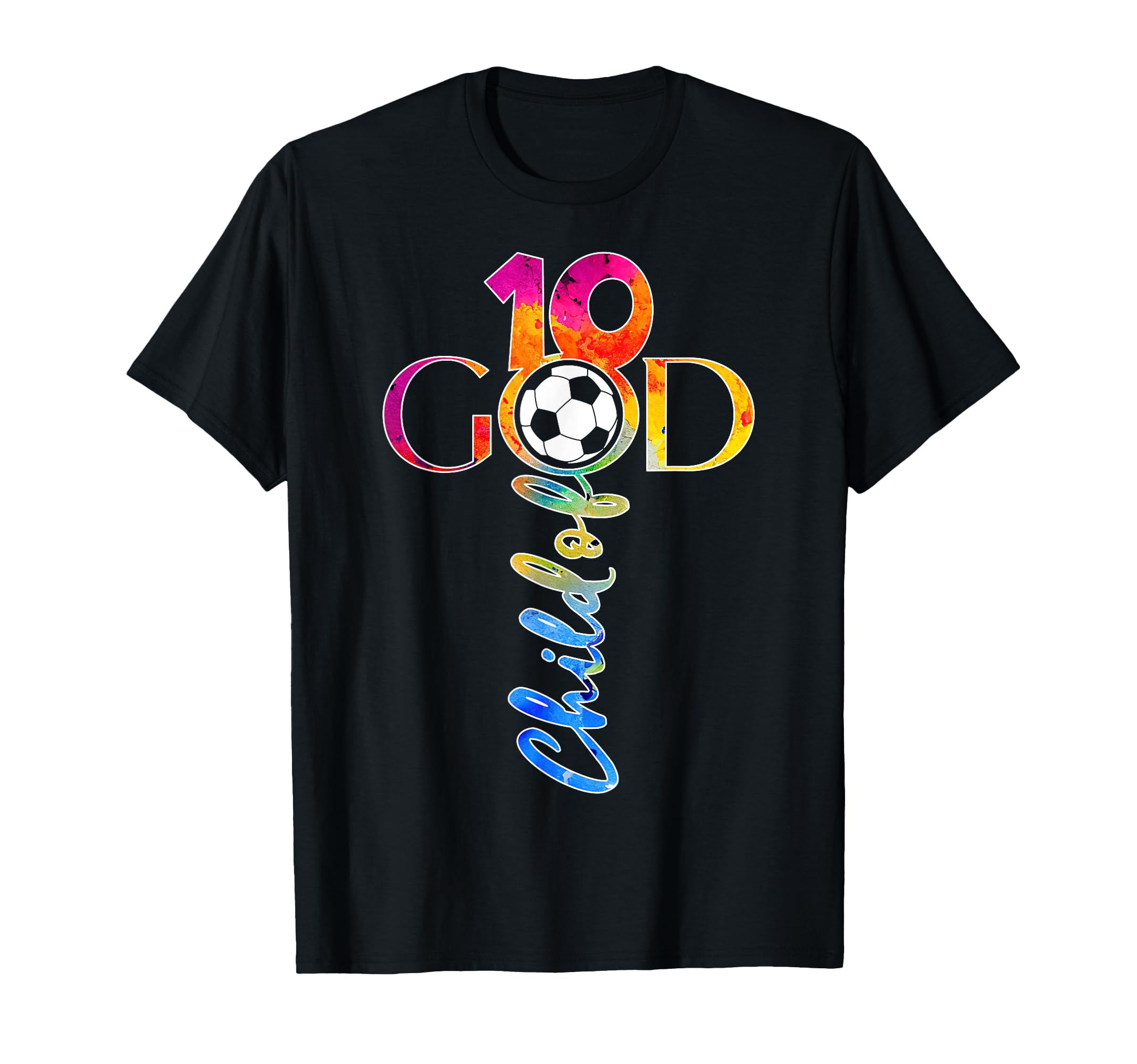 Jesus 10 Years Child God Soccer 10Th T-Shirt - Streetwear Style Unisex