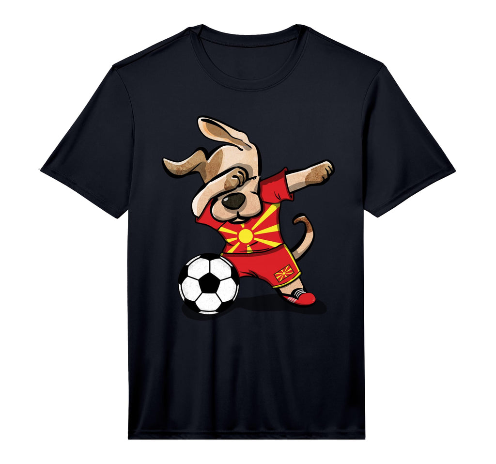 Dabbing Dog Macedonia Soccer Fans T-Shirt - Custom Art Print Men Women