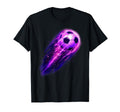 Retrowave Soccer Ball Futuristic T-Shirt - Casual Everyday Wear Unisex