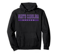 North Carolina Soccer Purple Text Hoodie - Fun Novelty Design Men Women