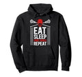 Eat Sleep Save Goals Lacrosse Goalkeeper Hoodie - Minimalist Print Unisex