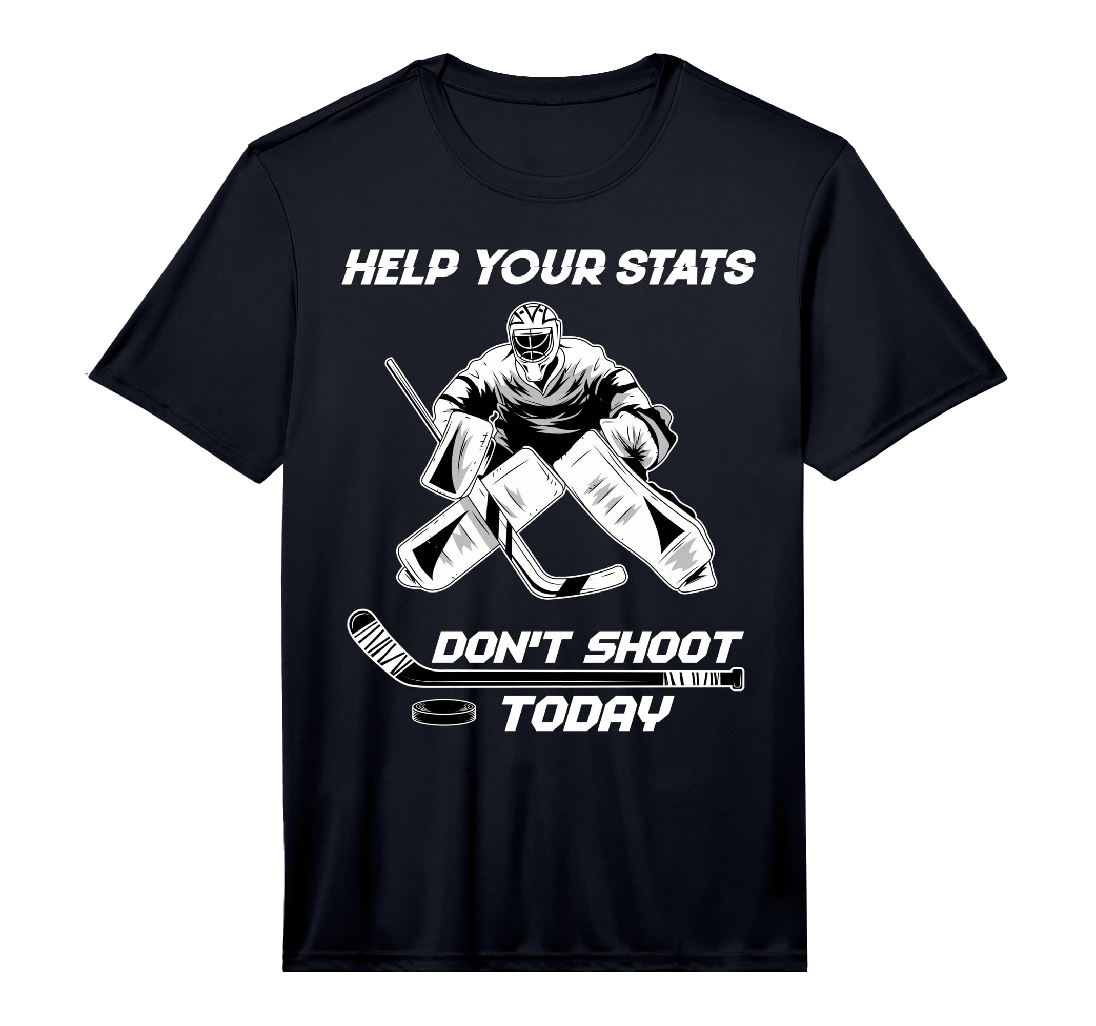 Mens Ice Hockey Goalkeeper Ice Hockey T-Shirt - Trendy Graphic for Adults