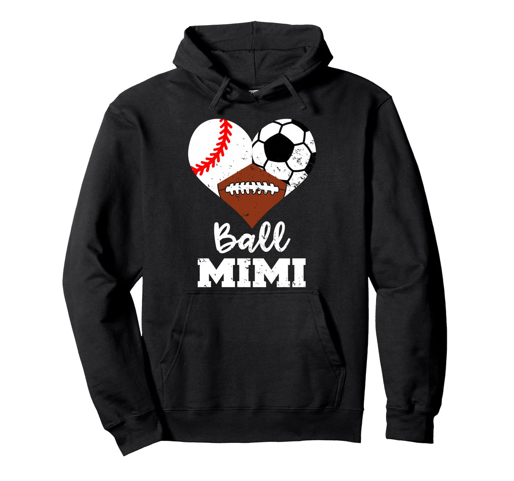 Ball Mimi Heart Funny Baseball Hoodie - Casual Everyday Wear Men Women