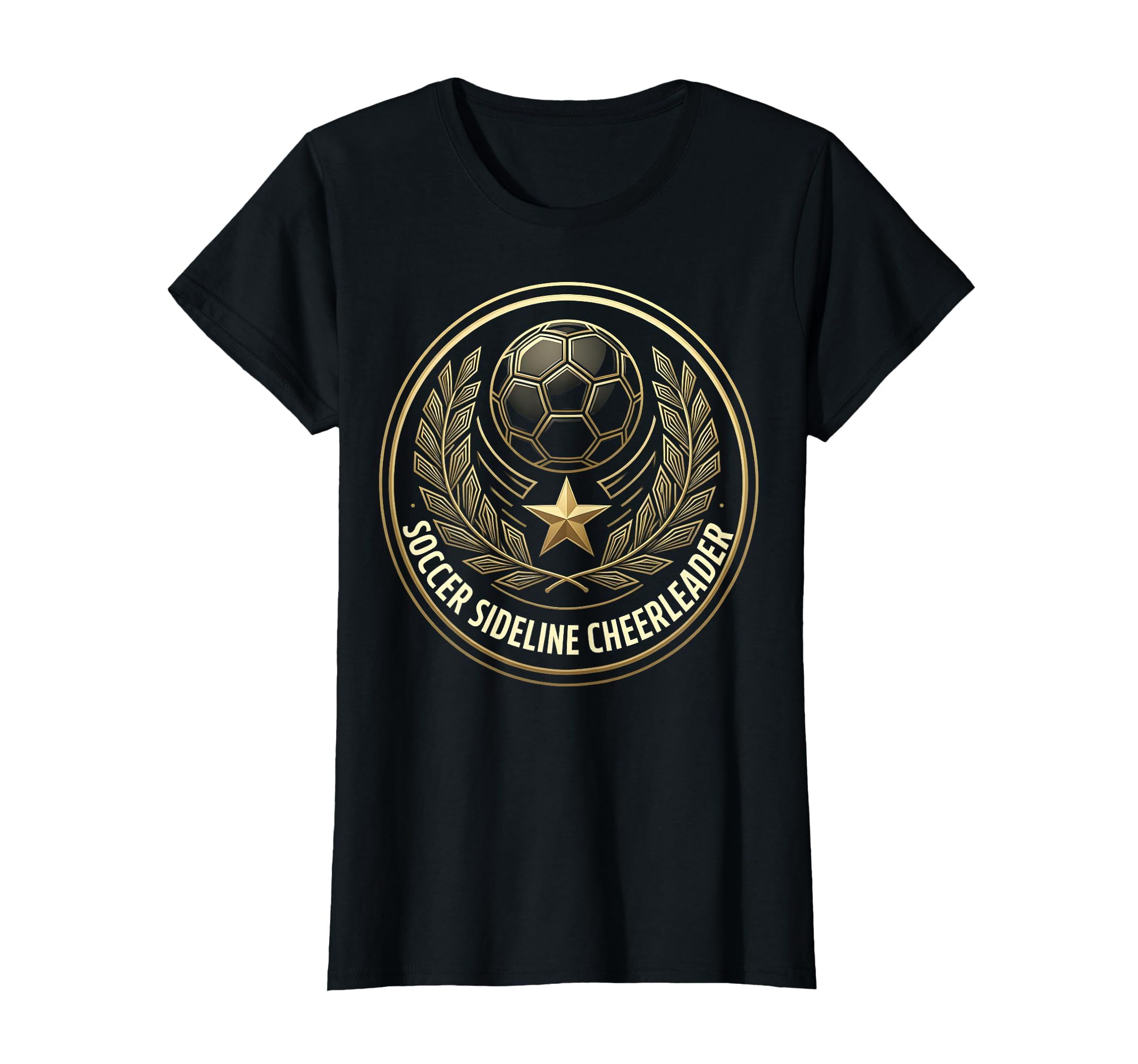 Soccer Sideline Cheerleader Mom T-Shirt - Novelty Apparel for Adults
