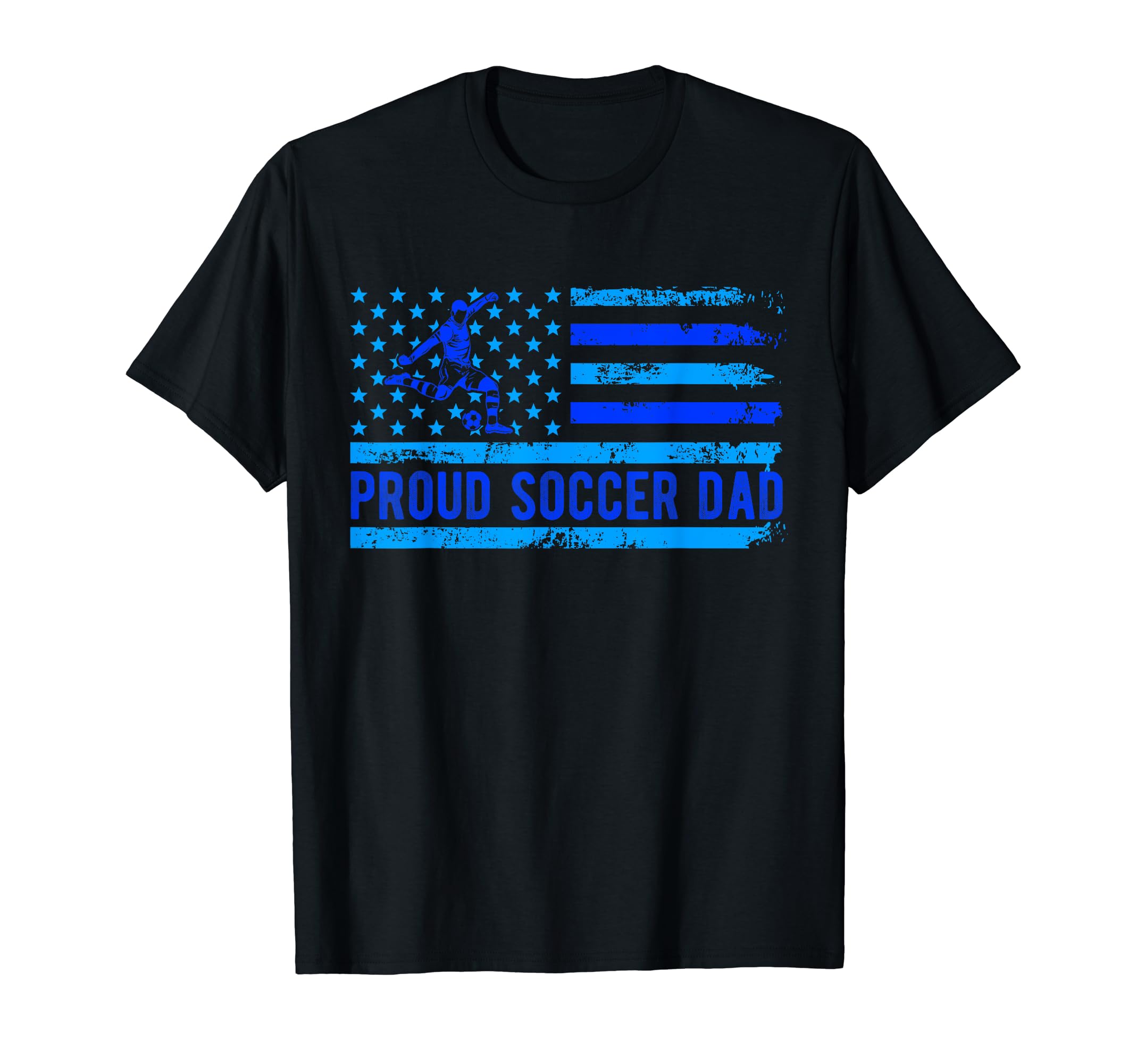 Proud Soccer Dad Usa Flag Family T-Shirt - Fun Novelty Design Unisex