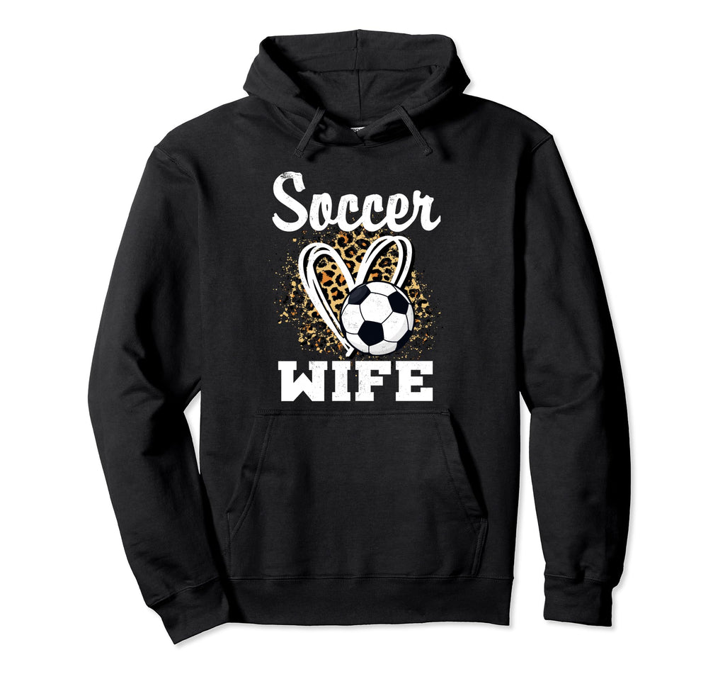 Soccer Wife Leopard Heart Matching Hoodie - Minimalist Print Men Women
