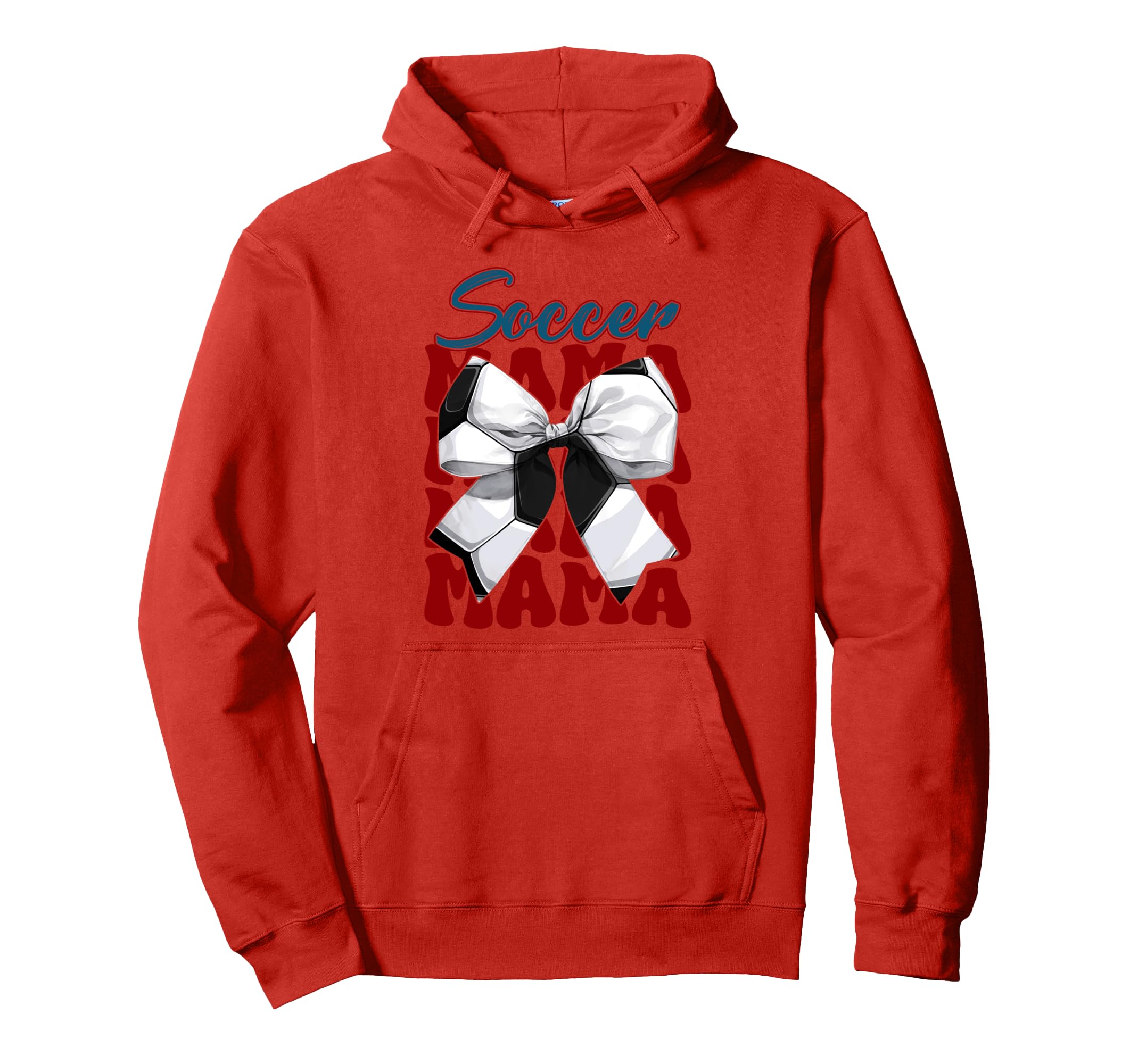 Soccer Mama Bow Soccer Mom Mommy Hoodie - Aesthetic Graphic for Adults