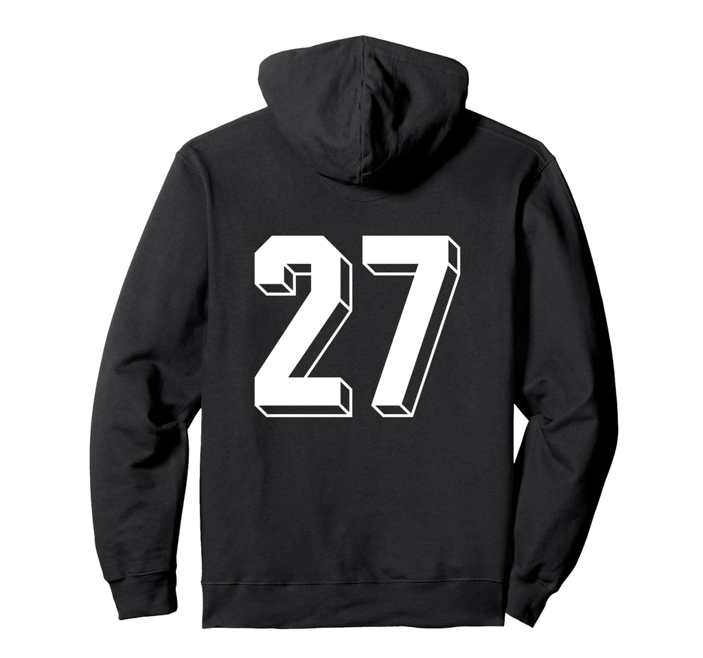 Number 27 Backside 80S 90S Team Jersey Hoodie - Trendy Graphic Men Women