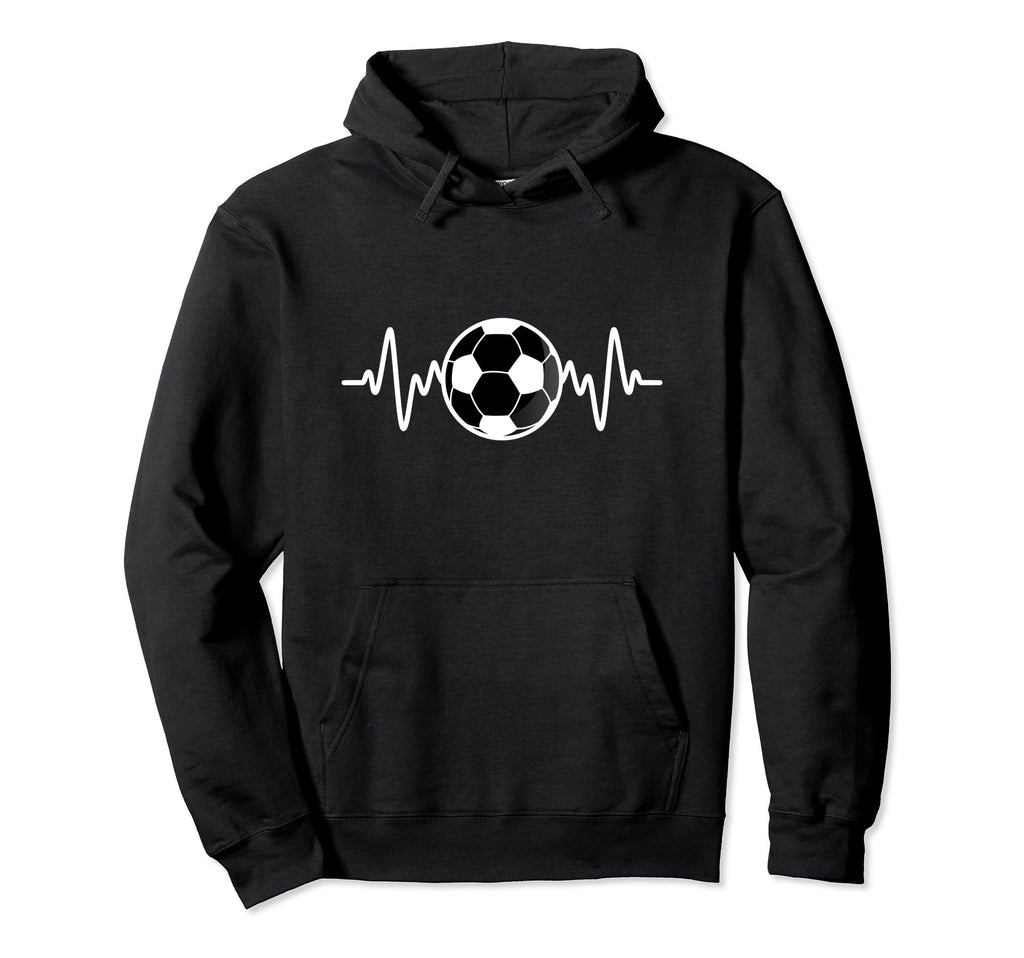 Soccer Heartbeat I Love Soccer Hoodie - Custom Art Print Unisex