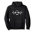 Soccer Heartbeat I Love Soccer Hoodie - Custom Art Print Unisex