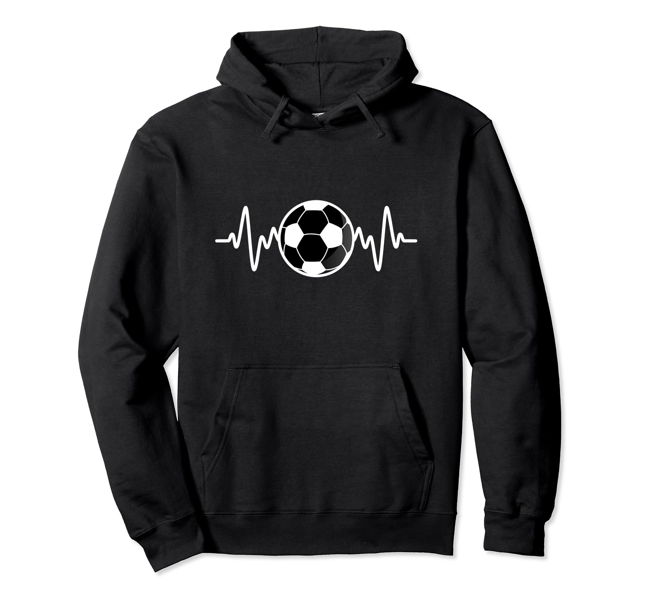 Soccer Heartbeat I Love Soccer Hoodie - Custom Art Print Unisex