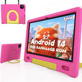 Kids Tablet with Strap, Android 14 Tablet for Kids 10 inch, Toddler Tablets Octa-Core 64GB 1TB Expandable, Children's Tablets with Case, Bluetooth WiFi Parental Control Dual
