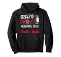 Crazy Proud Ice Hockey Goalie Aunt Hoodie - Streetwear Style for Adults