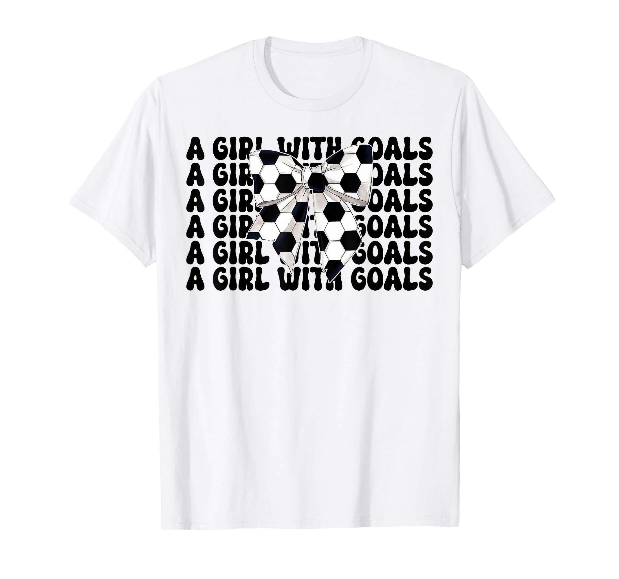 Soccer Coquette Bow Goals T-Shirt - Trendy Graphic Unisex