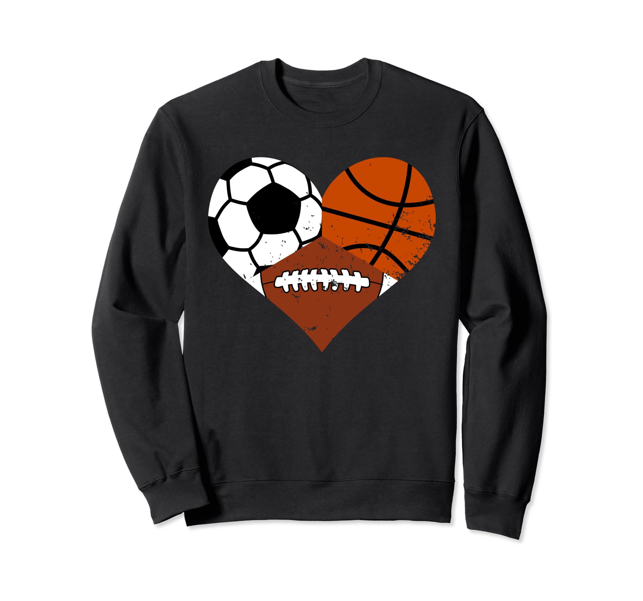 Basketball Football Soccer Heart Sweatshirt - Graphic Print Men Women