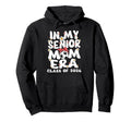 My Senior Mom Era Groovy Soccer Hoodie - Aesthetic Graphic for Adults