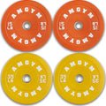 2 Inch Bumper Plates，10-500lbs，Barbell Rubber Olympic Weight Plates Set for Home Gym, Strength Training & Weight Lifting, Multiple Options Colors