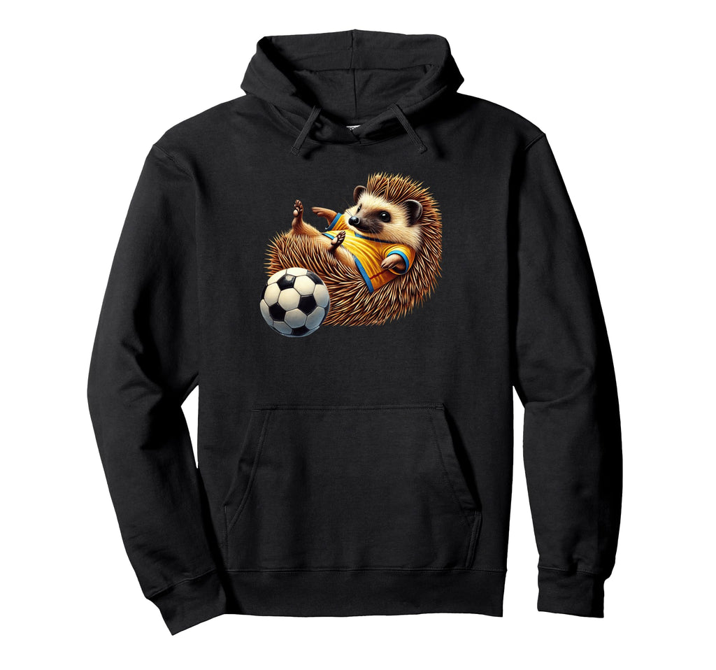 Hedgehog Soccer Player Animal Football Fan Hoodie - Unique Graphic Unisex