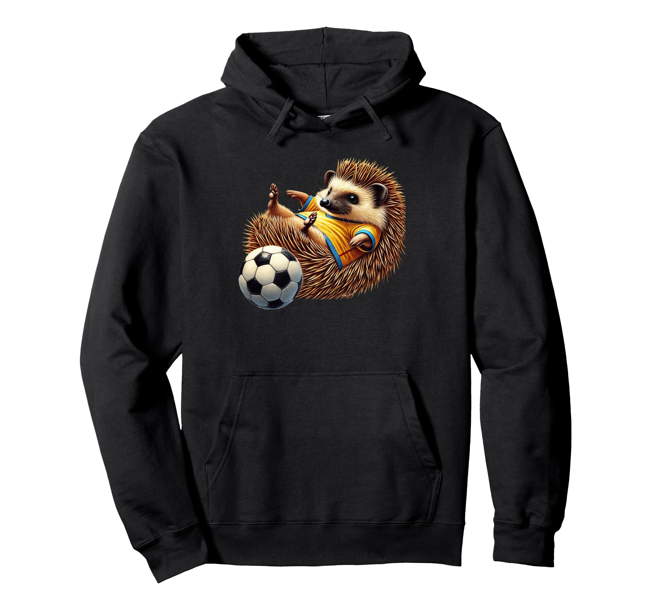 Hedgehog Soccer Player Animal Football Fan Hoodie - Unique Graphic Unisex