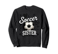 Soccer Sister Heart Football Sweatshirt - Custom Art Print Men Women