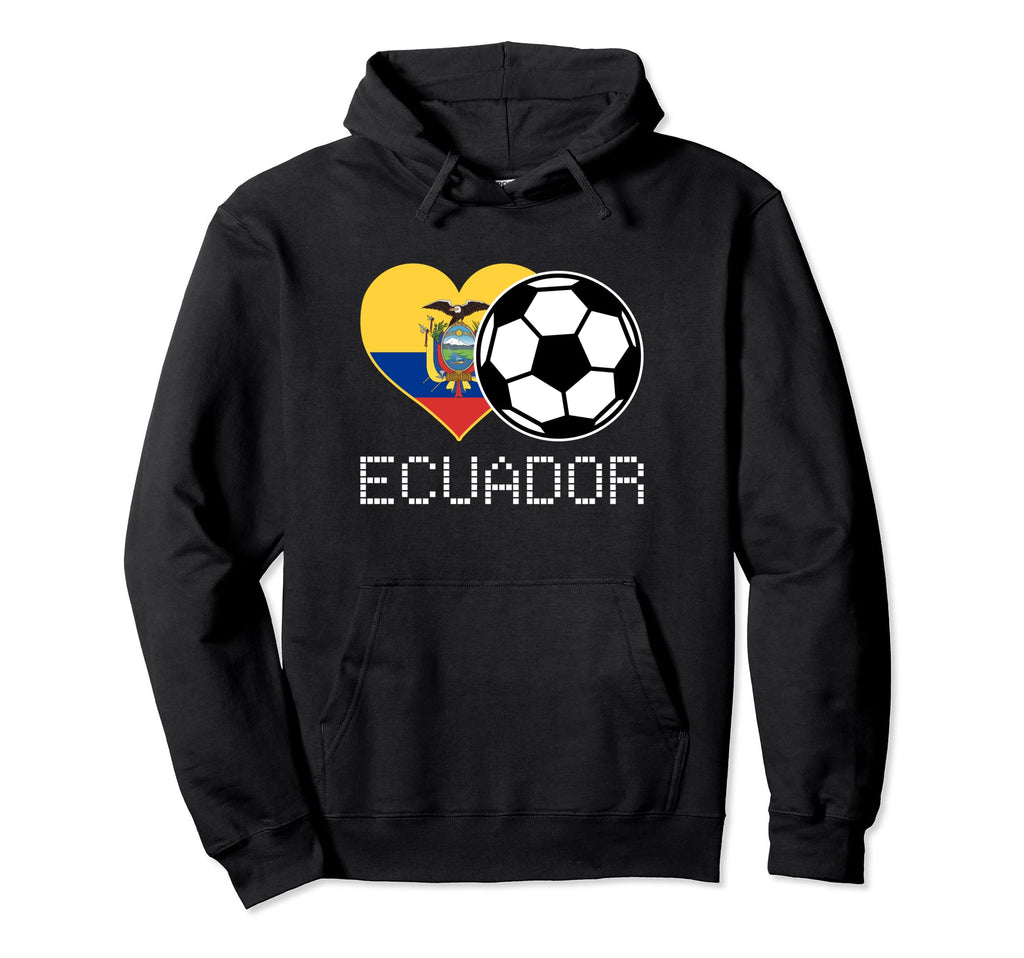 Ecuador Soccer Ecuadorian Flag Love Hoodie - Aesthetic Graphic for Adults