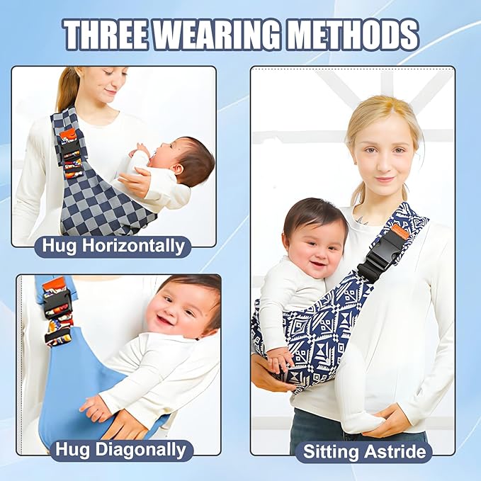 Baby Sling Carrier 2025 Baby Carrier Newborn to Toddler Sling Lightweight Baby Carrier Sling with Adjustable Straps Toddler Carrier Baby Wrap Sling for 10-30 lbs (Brown Leopard)