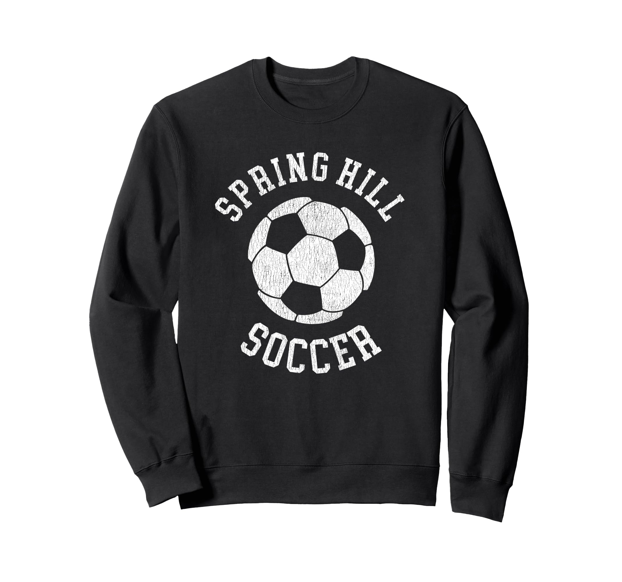 Spring Hill Soccer Distressed 90S Sweatshirt - Minimalist Print for Adults
