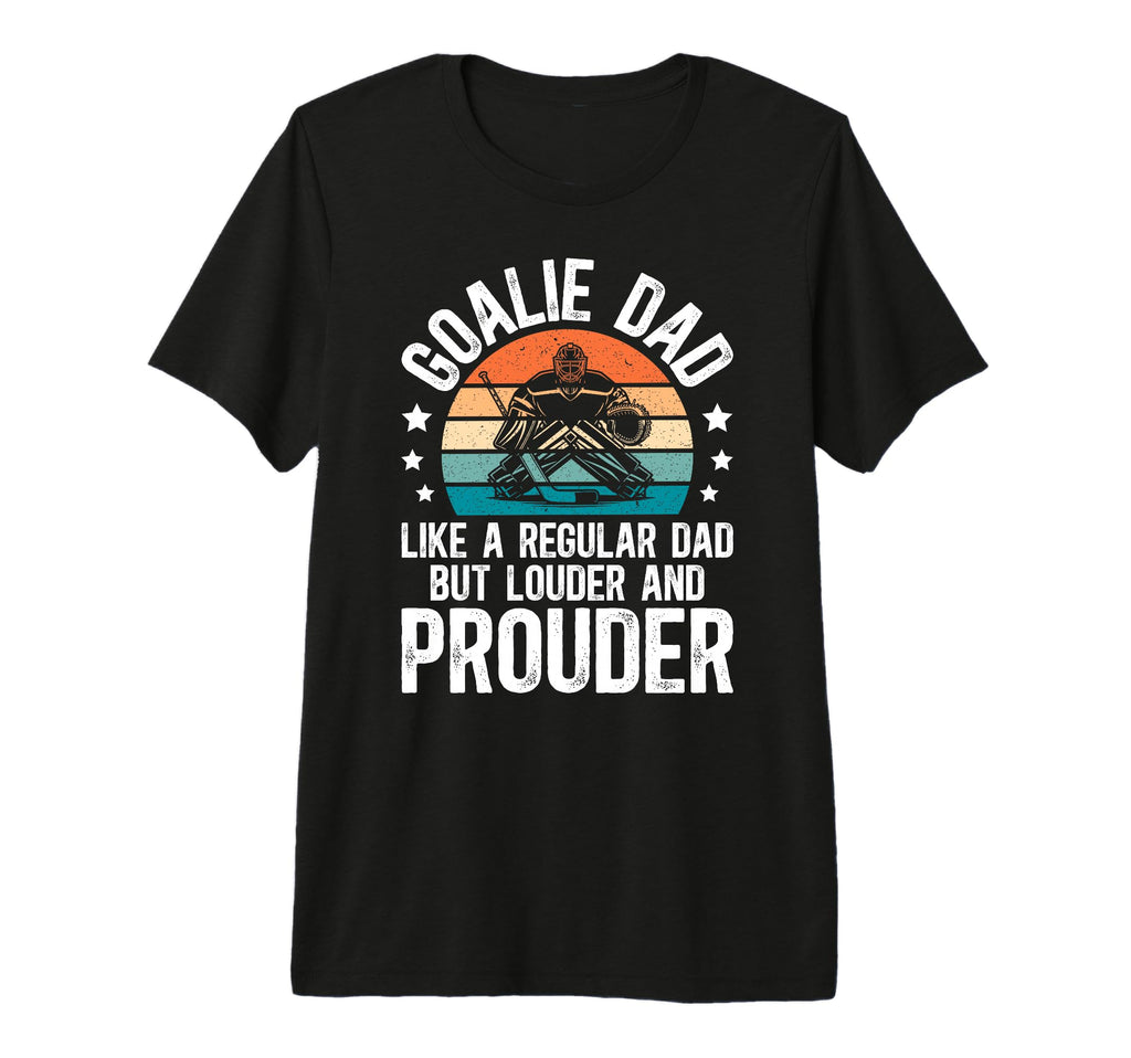 Mens Hockey Goalie Dad Ice Hockey T-Shirt - Trendy Graphic Men Women