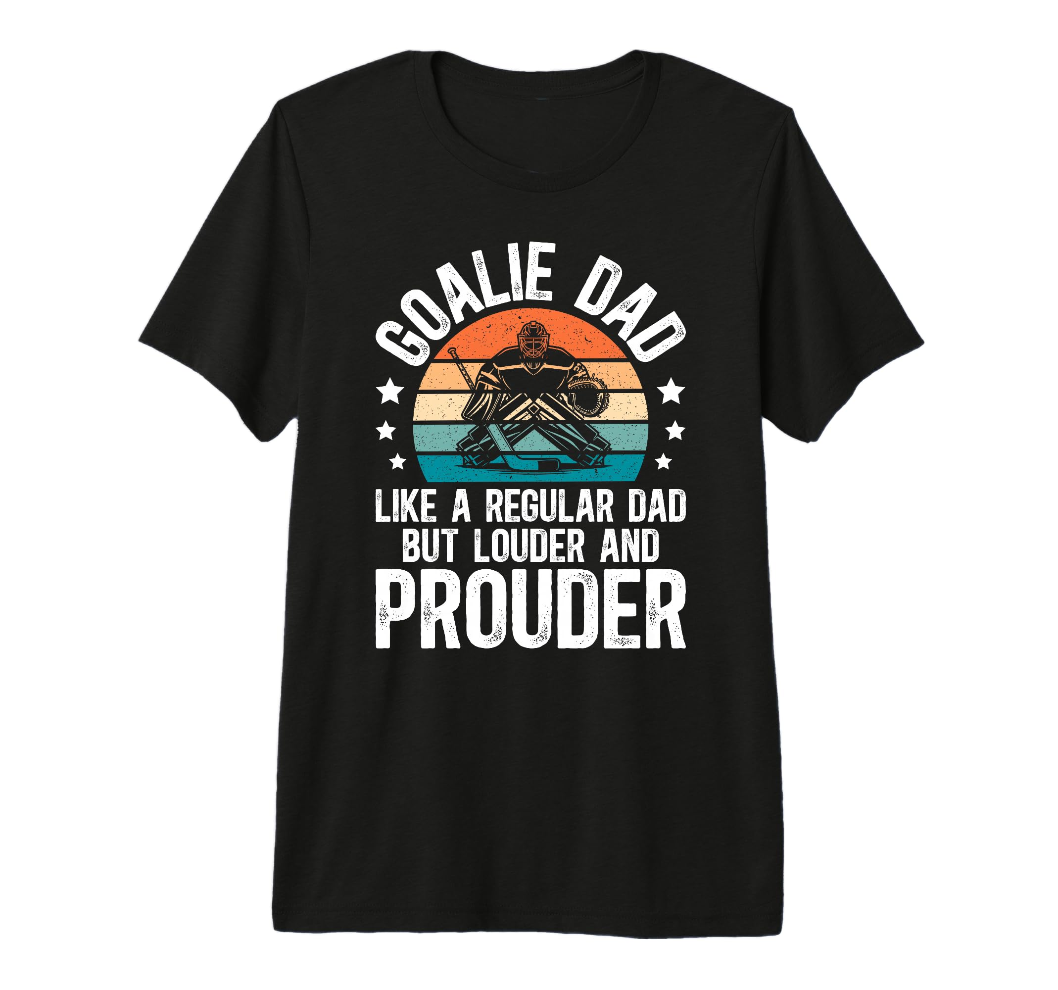 Mens Hockey Goalie Dad Ice Hockey T-Shirt - Trendy Graphic Men Women