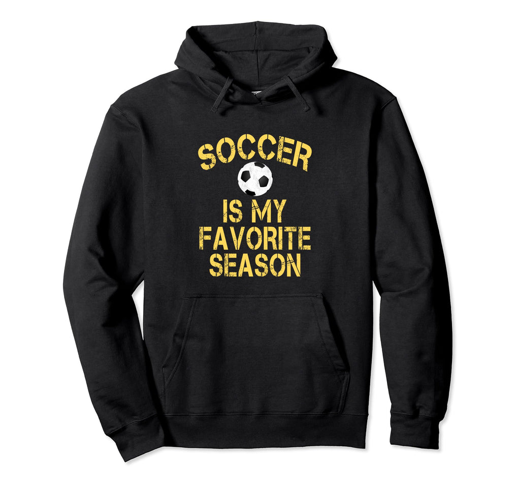 Soccer Is My Favorite Season Yellow Hoodie - Streetwear Style Unisex