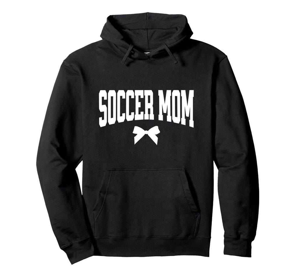 Soccer Mom Bow Soccer Team Mama Hoodie - Trendy Graphic Unisex
