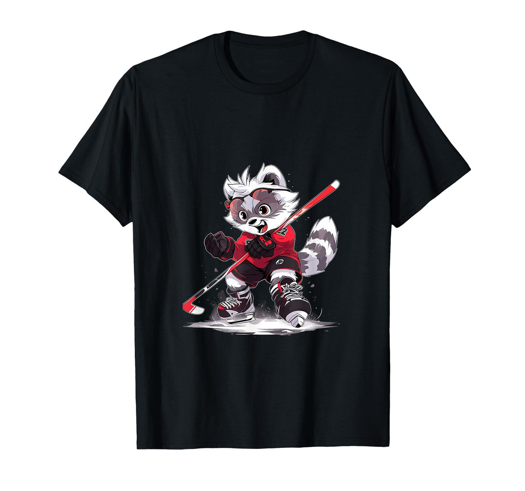 Ice Hockey Lemur Ice Hockey Player T-Shirt - Aesthetic Graphic Men Women