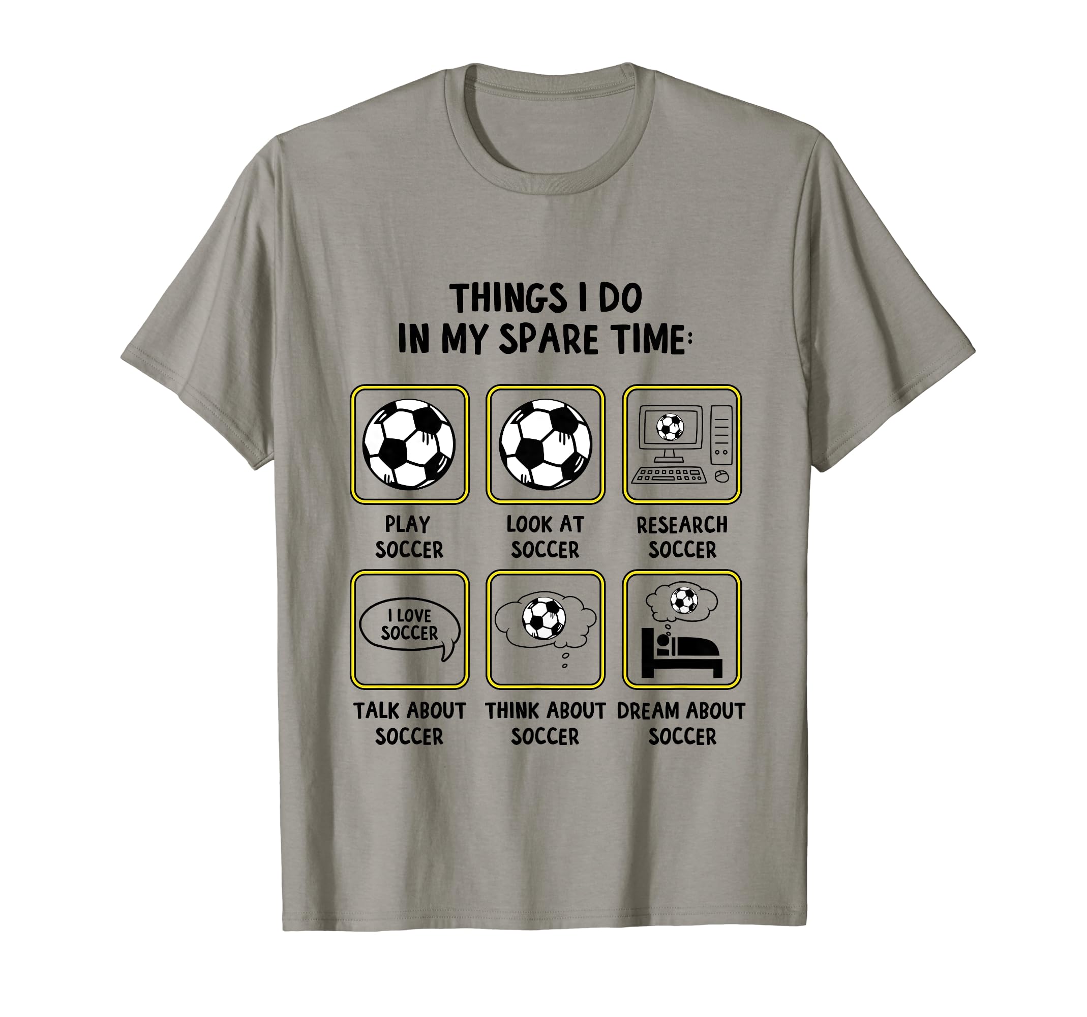 Things I Do My Spare Time Soccer Sports T-Shirt - Custom Art Print Unisex