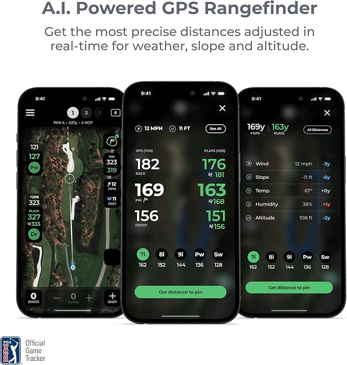 Arccos Smart Sensors: Automatic Golf Game Tracking System, A.I. Powered GPS Rangefinder & Smart Club Distances