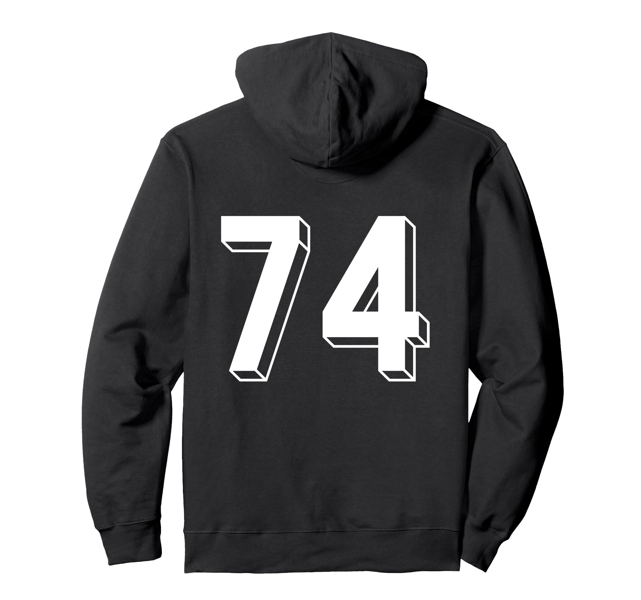Number 74 Backside 80S 90S Team Jersey Hoodie - Streetwear Style Unisex